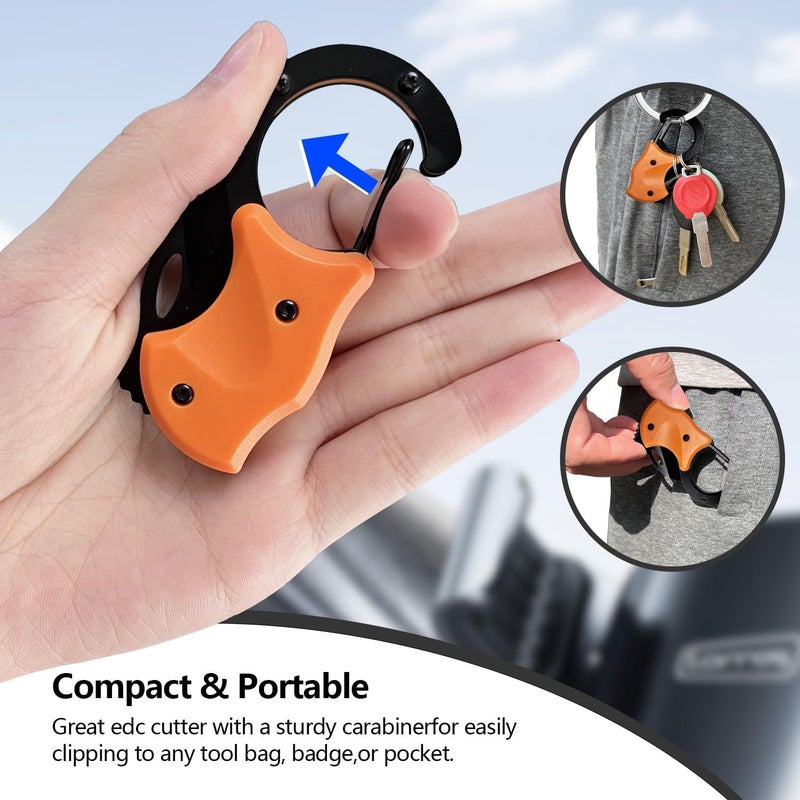 Solvora Pocket Knife, EDC knife for Men & Women - 1.34 Inch blade, Mini Folding Cool Gadgets for Everyday Carry Folding Knife.Stocking Stuffers Gifts for Him Men Husband (Orange) - Image 5